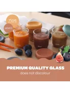Béaba 2x250ml-es üveg bébiétel tároló edények, OUTLET termék