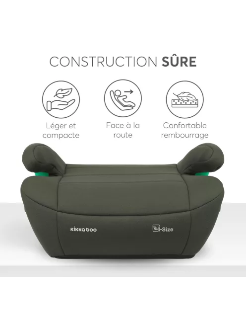 KikkaBoo I-Pop i-Size Isofix ülésmagasító pohártartóval -zöld, OUTLET termék
