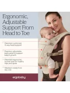 Ergobaby Adapt SoftTouch gyapjú babahordozó, 3 pozíció, 3,2-20,4 kg-Slate Blue, OUTLET termék