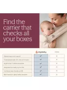 Ergobaby Adapt SoftTouch gyapjú babahordozó, 3 pozíció, 3,2-20,4 kg-Slate Blue, OUTLET termék