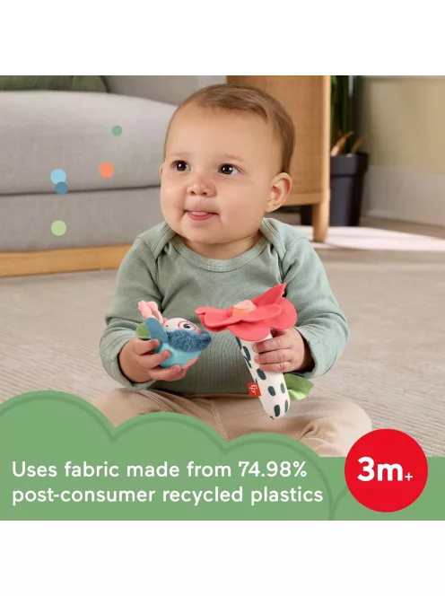Fisher Price Shake 'n Rattle Busy Bee szenzoros plüss, OUTLET termék