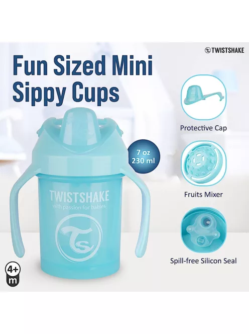 Twistshake Mini Cup 2 db-os itatópohár szett, 230 ml, 4 hó+, OUTLET termék