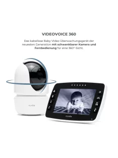   Nuvita Videovoice vezeték nélküli 360°-os kamerás bébiőr, OUTLET termék