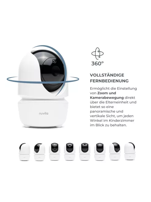 Nuvita Videovoice vezeték nélküli 360°-os kamerás bébiőr, OUTLET termék