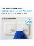 Sauba konnektorvédők kampókkal, 5 db, OUTLET termék