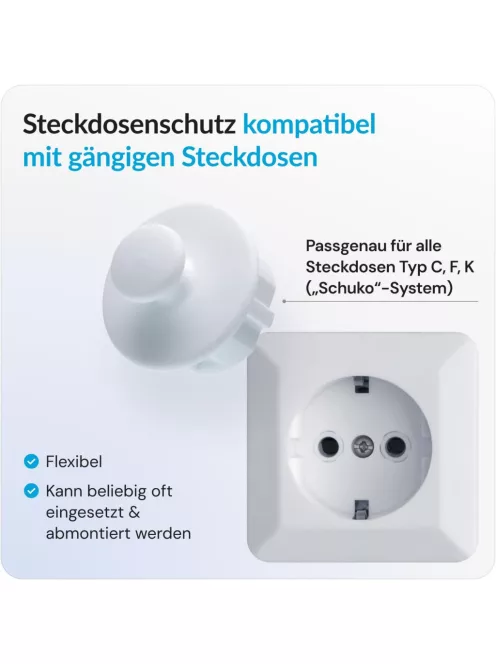 Sauba konnektorvédők kampókkal, 5 db, OUTLET termék