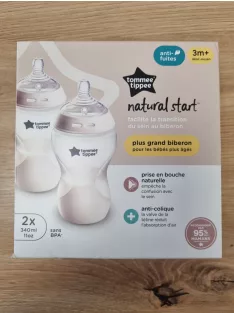   Tommee Tippee Natural Start Anti-Colic cumisüveg szett, 2 db-os, 3hó+, 340ml, OUTLET termék