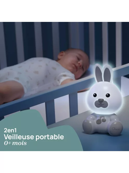 Chicco éjjeli fény zenével-. nyuszi, OUTLET termék