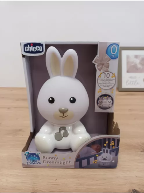 Chicco éjjeli fény zenével-. nyuszi, OUTLET termék