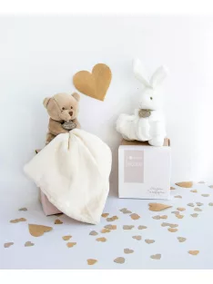   Doudou et Compagnie 10 cm nyuszi szundikendővel, OUTLET termék