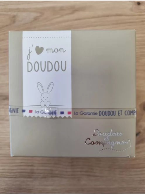 Doudou et Compagnie 10 cm nyuszi szundikendővel, OUTLET termék