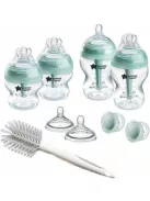 Tommee Tippee Natural cumisüveg kezdőszett 2x150ml, 2x260ml, kefe, 2db cumi, 2db etetőfej, OUTLET termék