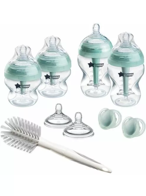 Tommee Tippee Natural cumisüveg kezdőszett 2x150ml, 2x260ml, kefe, 2db cumi, 2db etetőfej, OUTLET termék