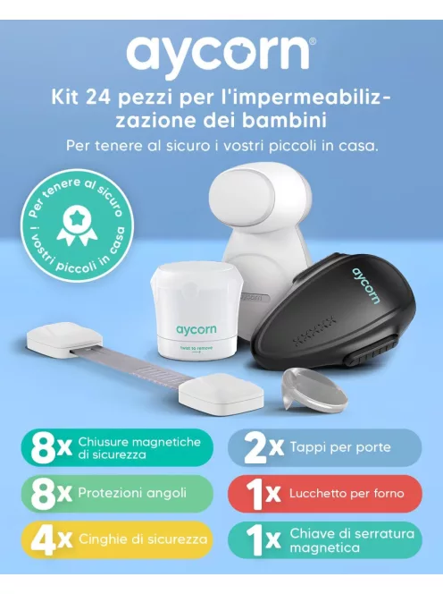 AYCORN 24 darabos gyermekbiztonsági készlet, OUTLET termék