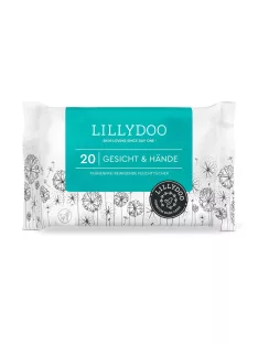   Lillydoo nedves törlőkendő arcra és kézre, OUTLET termék