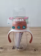 Béaba 2 az 1-ben szilikon itatópohár, 8 hó+, 300 ml, OUTLET termék