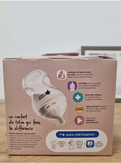 Tommee Tippee Natural Start Anti-Colic cumisüveg szett, 2 db-os, 0hó+, 260ml, OUTLET termék