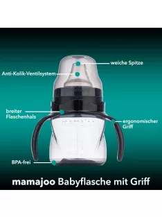   Mamajoo Anti-Colic 270ml-es itatópohár- Powder Pink, OUTLET termék