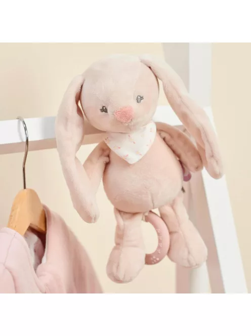 Nattou Mini felhúzható zenélő plüss nyuszi, OUTLET termék