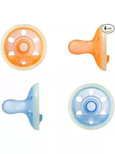    Tommee Tippee Night Glow 0-6hó 4db-os szilikon cumi szett, OUTLET termék