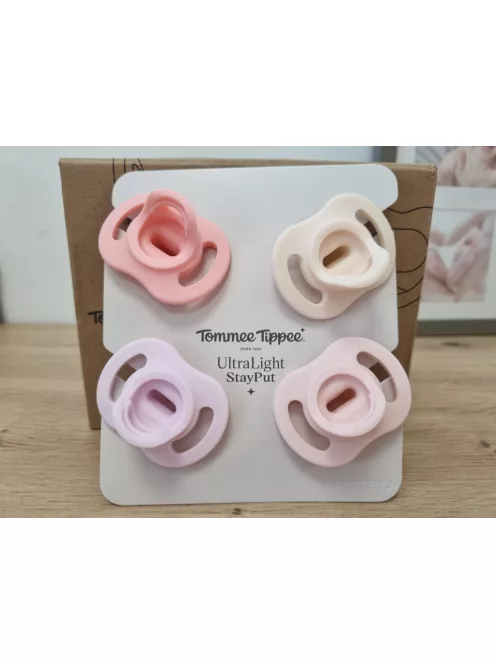 Tommee Tippee Ultra-Light StaYPut 4db-os szilikon cumi szett 0-6hó, OUTLET termék