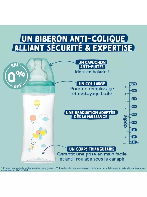 Dodie Sensation Plus 3x270ml-es cumisüveg szett, OUTLET termék