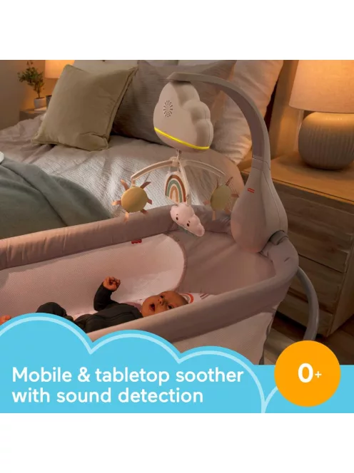 Fisher-Price szivárványos zenélő forgó kiságyra, OUTLET termék