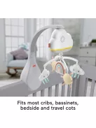 Fisher-Price szivárványos zenélő forgó kiságyra, OUTLET termék
