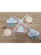 Fisher-Price szivárványos zenélő forgó kiságyra, OUTLET termék