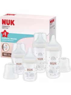   Nuk Perfect Match hőmérséklet kijelzős cumisüveg szett, 2x150ml S-es méret+ 2x260 ml M-es méret, OUTLET termék