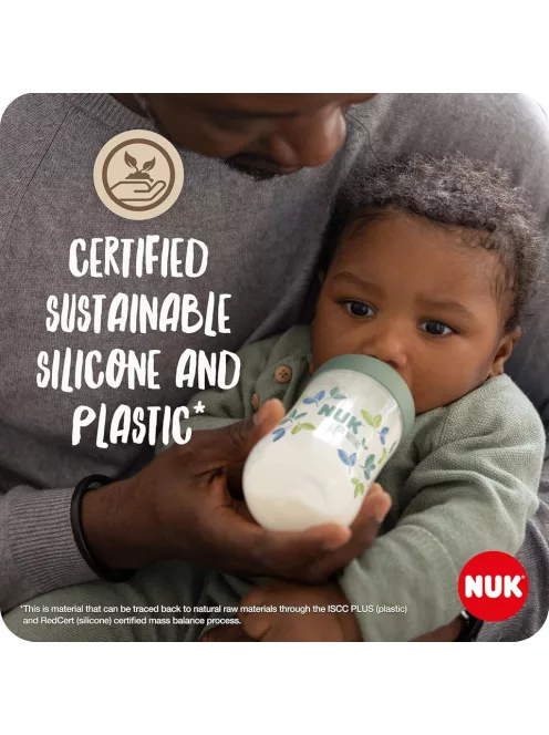 Nuk For Nature S-es méretű szilikon etetőfej 2 db, 0-6 hó, OUTLET termék