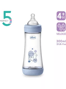   Chicco Perfect 5 Anti-Colic cumisüveg, 300 ml, 4 hó+, OUTLET termék