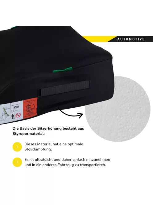 Dunlop autós ülésmagasító, 135-150 cm-fekete, OUTLET termék