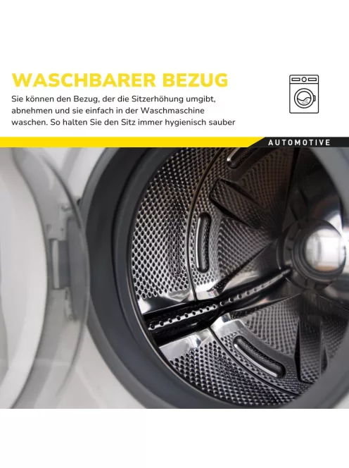 Dunlop autós ülésmagasító, 135-150 cm-fekete, OUTLET termék