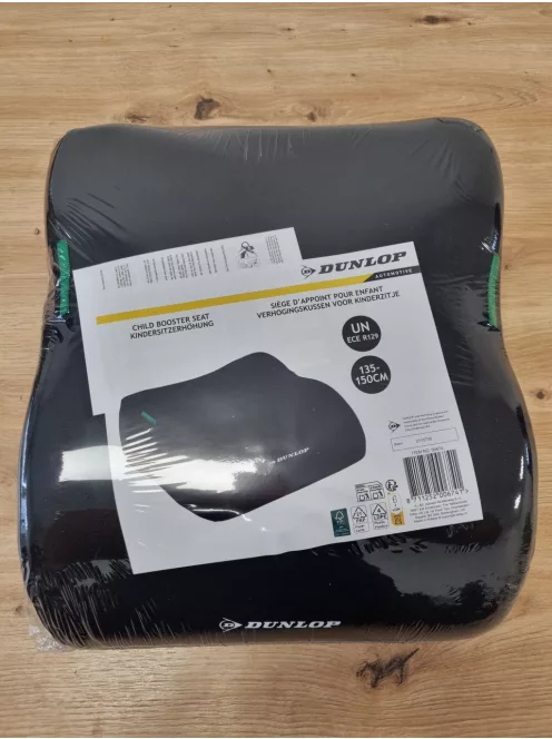 Dunlop autós ülésmagasító, 135-150 cm-fekete, OUTLET termék