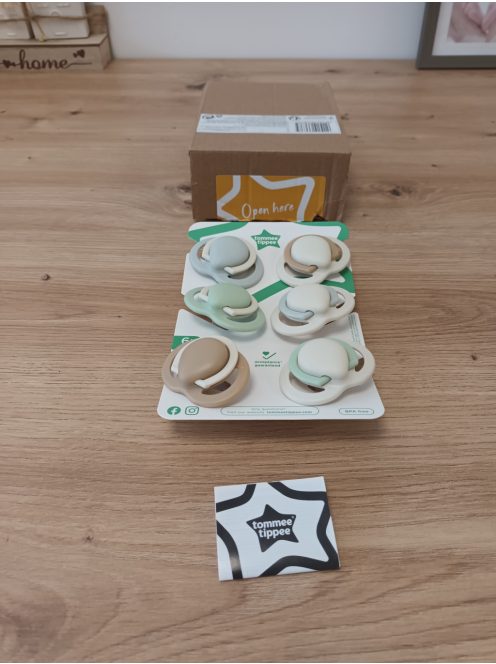 Tommee Tippee 6db-os szilikon cumi szett 0-2hó, OUTLET termék