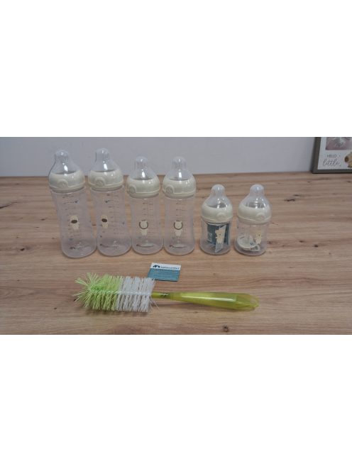 Bebeconfortt Physio Air cumisüvegszett kefével és cumival, 2x150ml, 2x270ml, 2x360ml, OUTLET termék