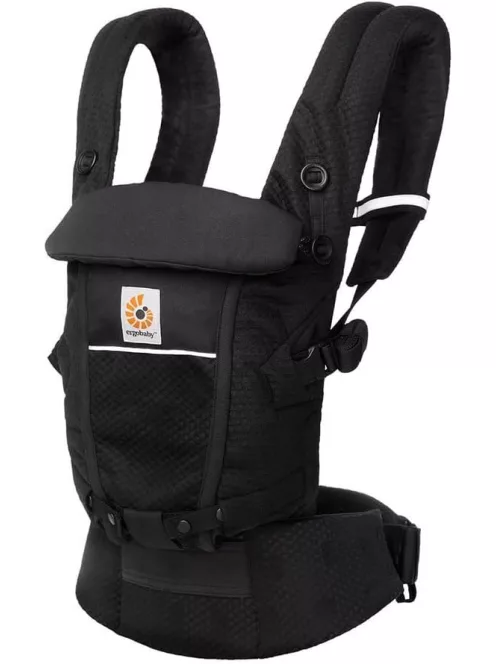 Ergobaby Adapt 3 pozíciós SoftFlex háló babahordozó-Onyx Black, OUTLET termék