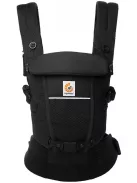 Ergobaby Adapt 3 pozíciós SoftFlex háló babahordozó-Onyx Black, OUTLET termék