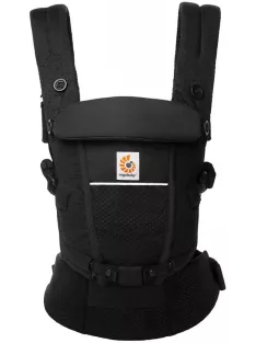   Ergobaby Adapt 3 pozíciós SoftFlex háló babahordozó-Onyx Black, OUTLET termék
