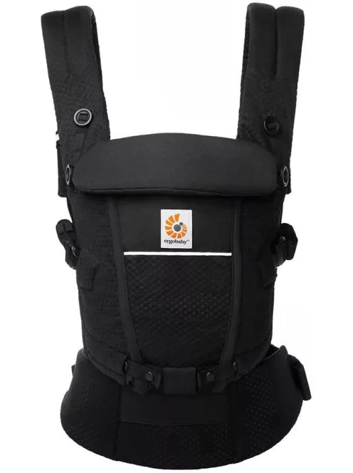 Ergobaby Adapt 3 pozíciós SoftFlex háló babahordozó-Onyx Black, OUTLET termék