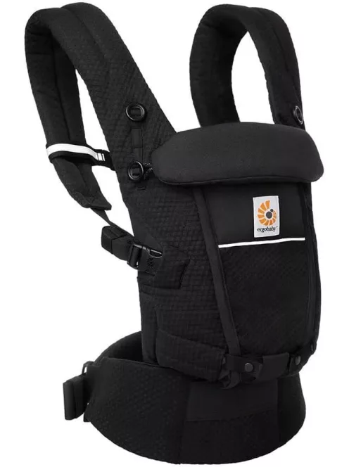 Ergobaby Adapt 3 pozíciós SoftFlex háló babahordozó-Onyx Black, OUTLET termék