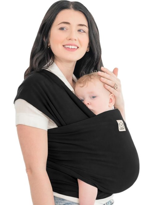 KeaBabies karikás hordozókendő-fekete. Outlet termék