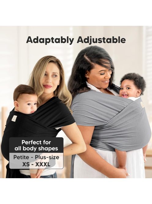 KeaBabies karikás hordozókendő-fekete. Outlet termék