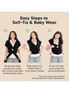 KeaBabies karikás hordozókendő-fekete. Outlet termék