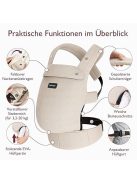 Momcozy babahordozó bézs. OUTLET termék.