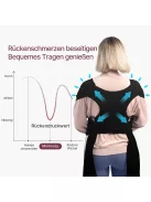 Momcozy karikás hordozókendő-black,OUTLET termék 