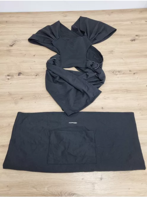 Momcozy karikás hordozókendő-black,OUTLET termék 