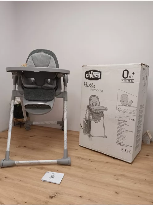 Chicco Polly Armonia Carrara állítható és dönthető etetőszék, OUTLET termék