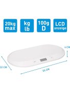 Grundig digitális babamérleg 20kg-ig, OUTLET termék